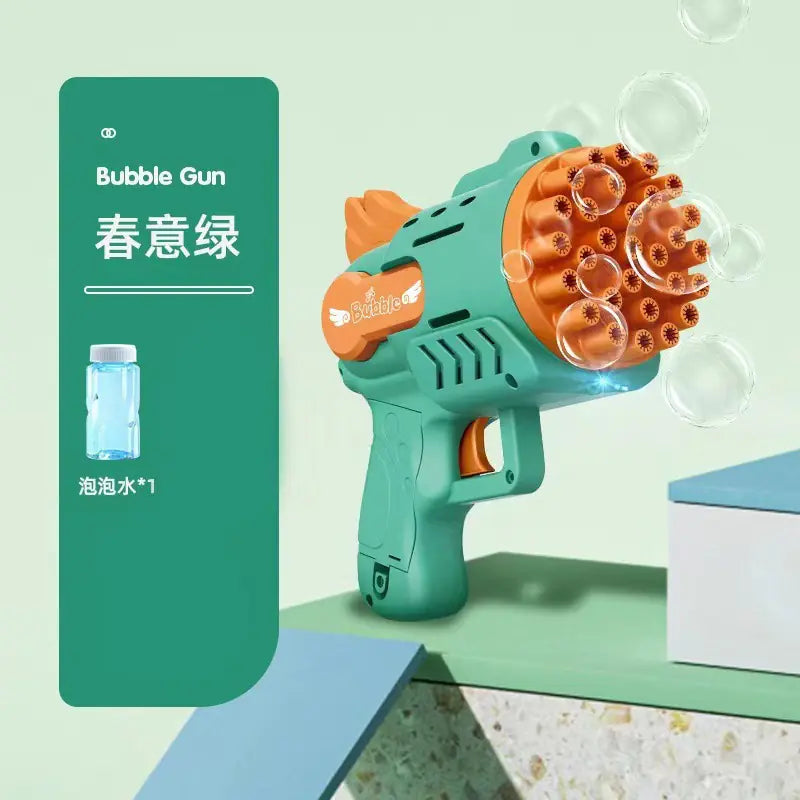 32-Hole Electric Bubble Gun for Kids' Play and Events